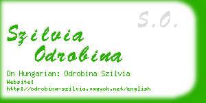 szilvia odrobina business card